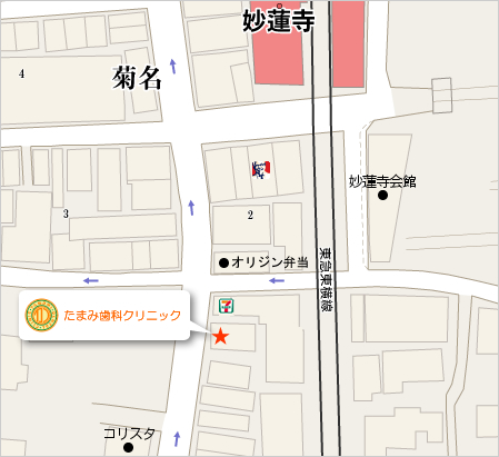 たまみ歯科クリニック地図